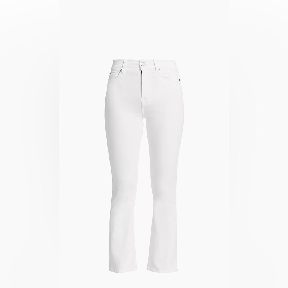 7 For All Mankind White The Modern Straight Denim Stretch Jeans Size 30